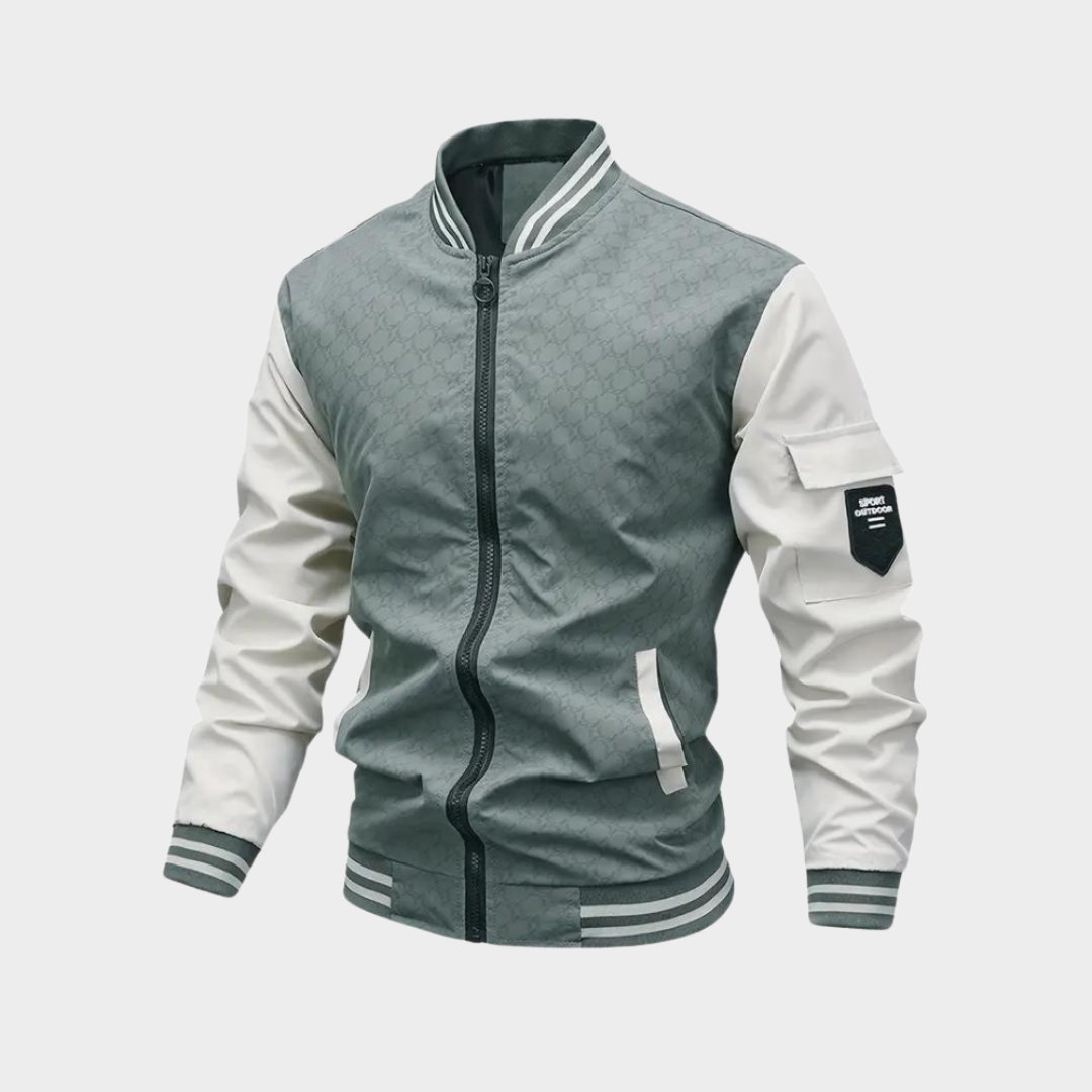 Men's Slim Fit Baseball Jacket – Casual Windproof Bomber Coat – High-Quality Stitching – Multiple Colours