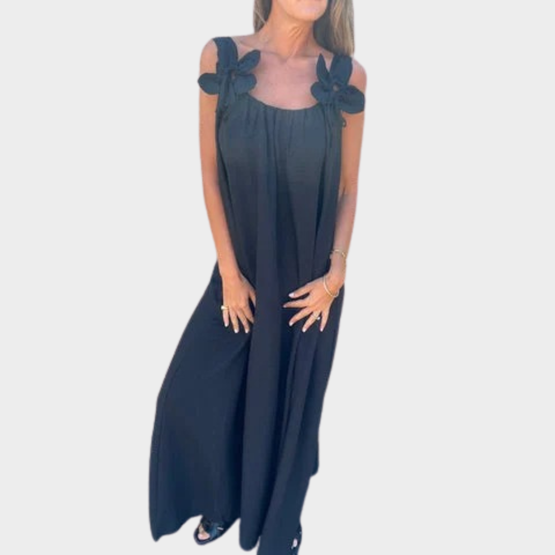 Women Sleeveless Maxi Dress – Loose Fit Casual Solid Style Lightweight Fabric – Multiple Colours