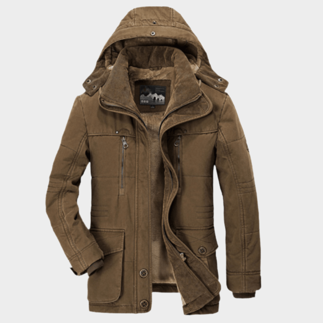 Men's Long Cashmere Parka – Thickened Warm Jacket – High-Quality – Windproof & Insulated – Multiple Colours