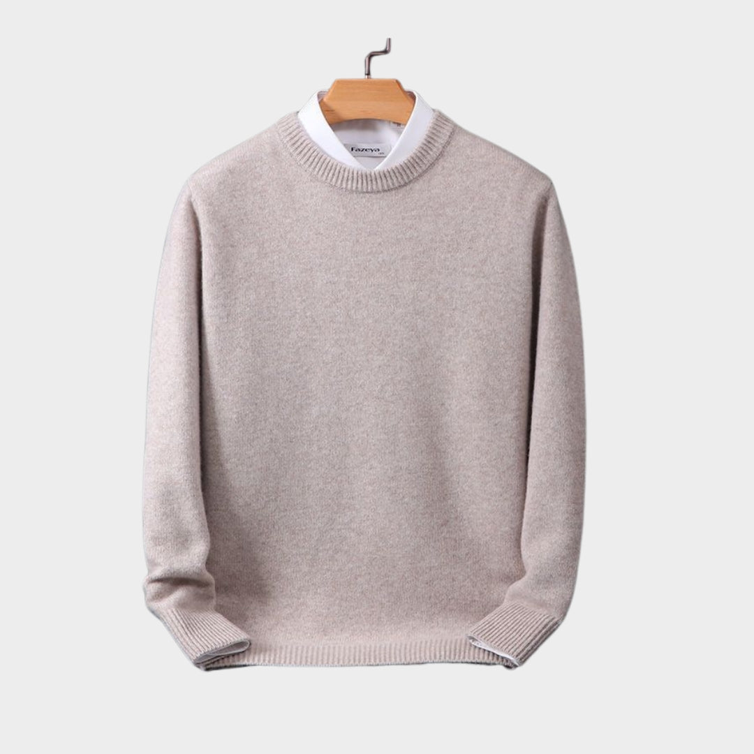 Men's Cashmere Sweater – Soft Warm Oversized O-neck Knitted Pullover