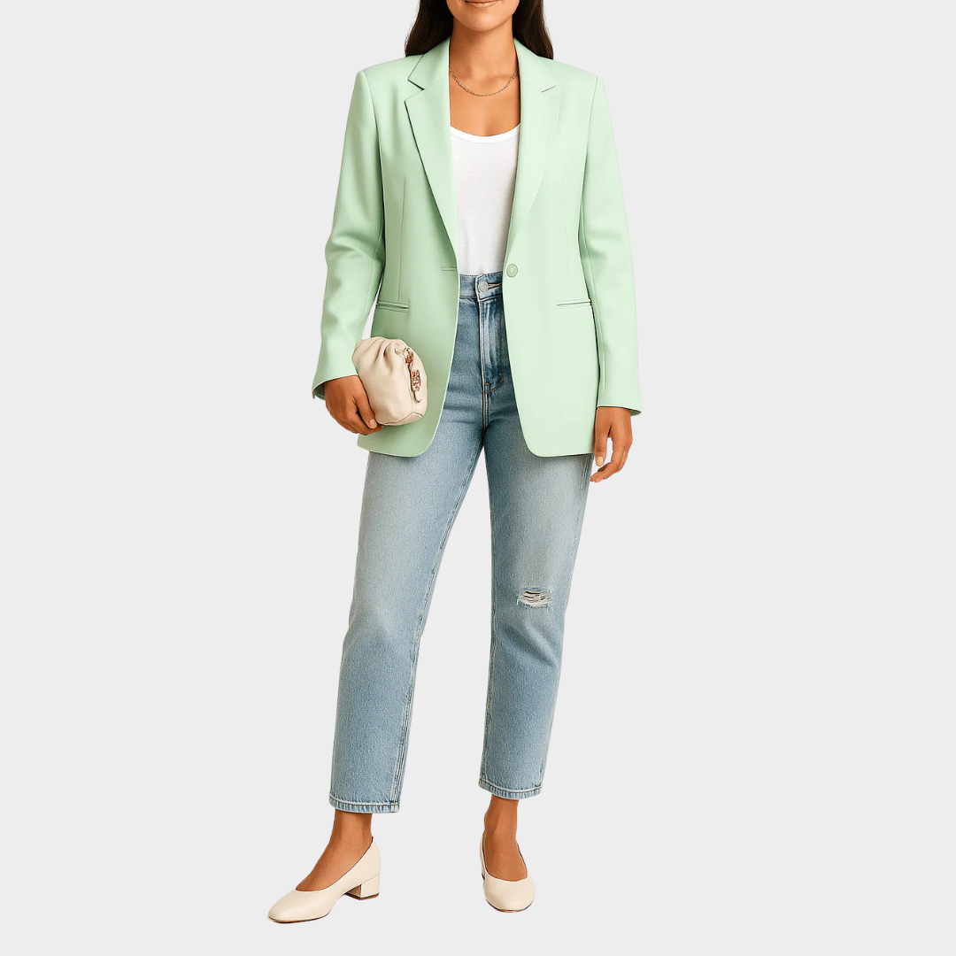 Women Oversized Blazer – Relaxed Fit Tailored Jacket – Soft Breathable Fabric – Multiple Colours