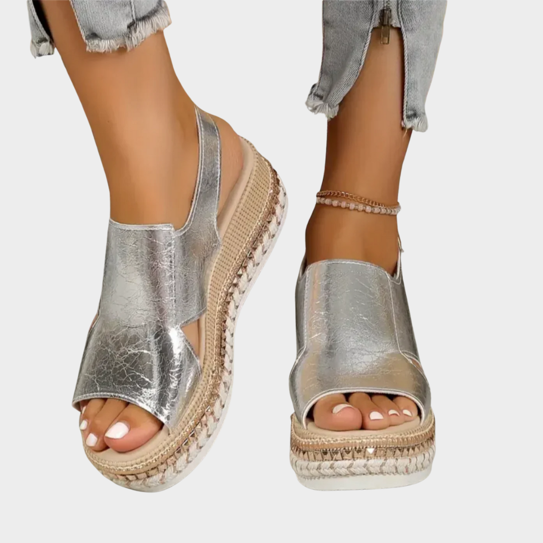 Women’s Wedge Sandals – Lightweight Hemp Design – Peep Toe – Slip-On Comfort – Multiple Colours