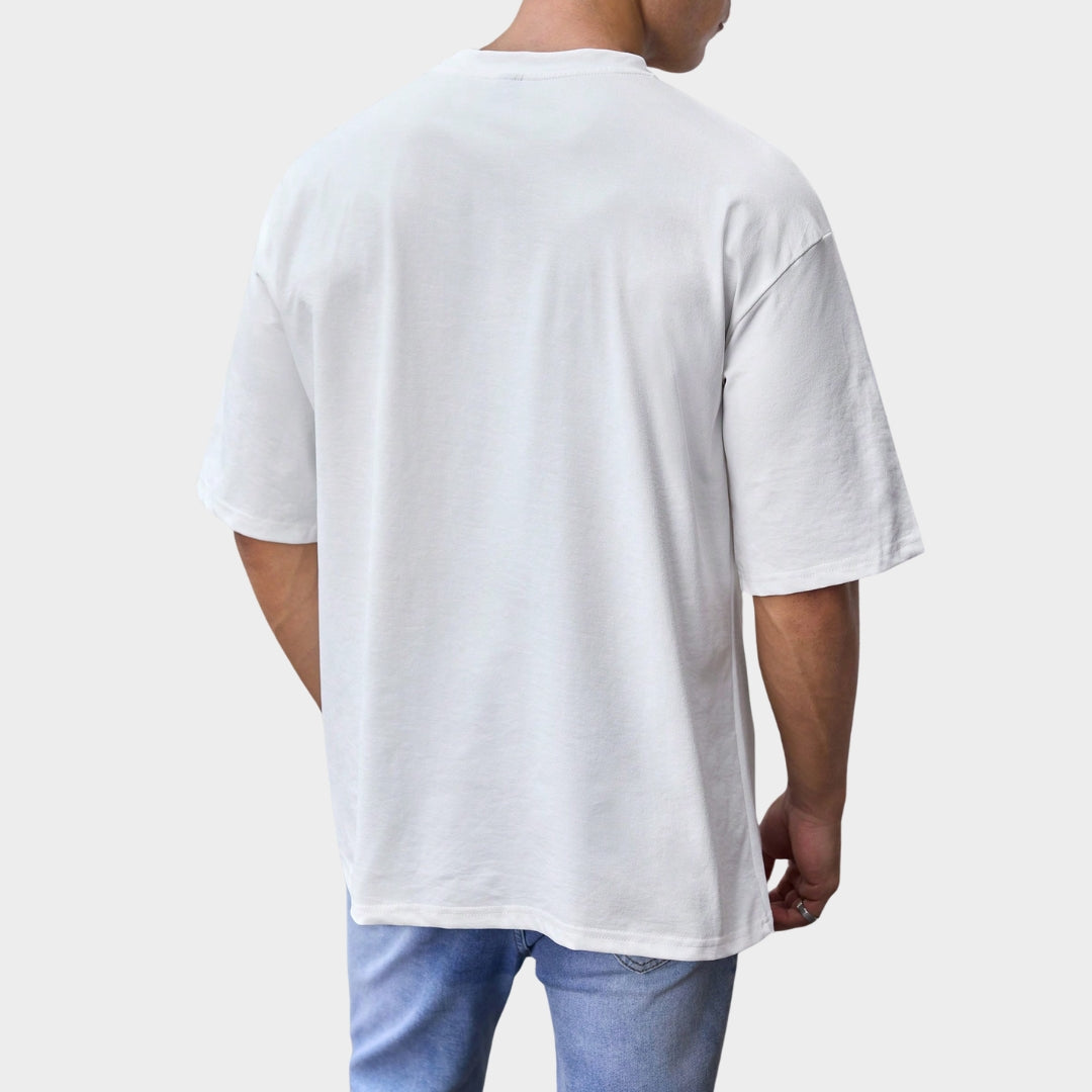 Men's Classic White T-Shirt - O-Neck - Short Sleeve - Breathable & Lightweight