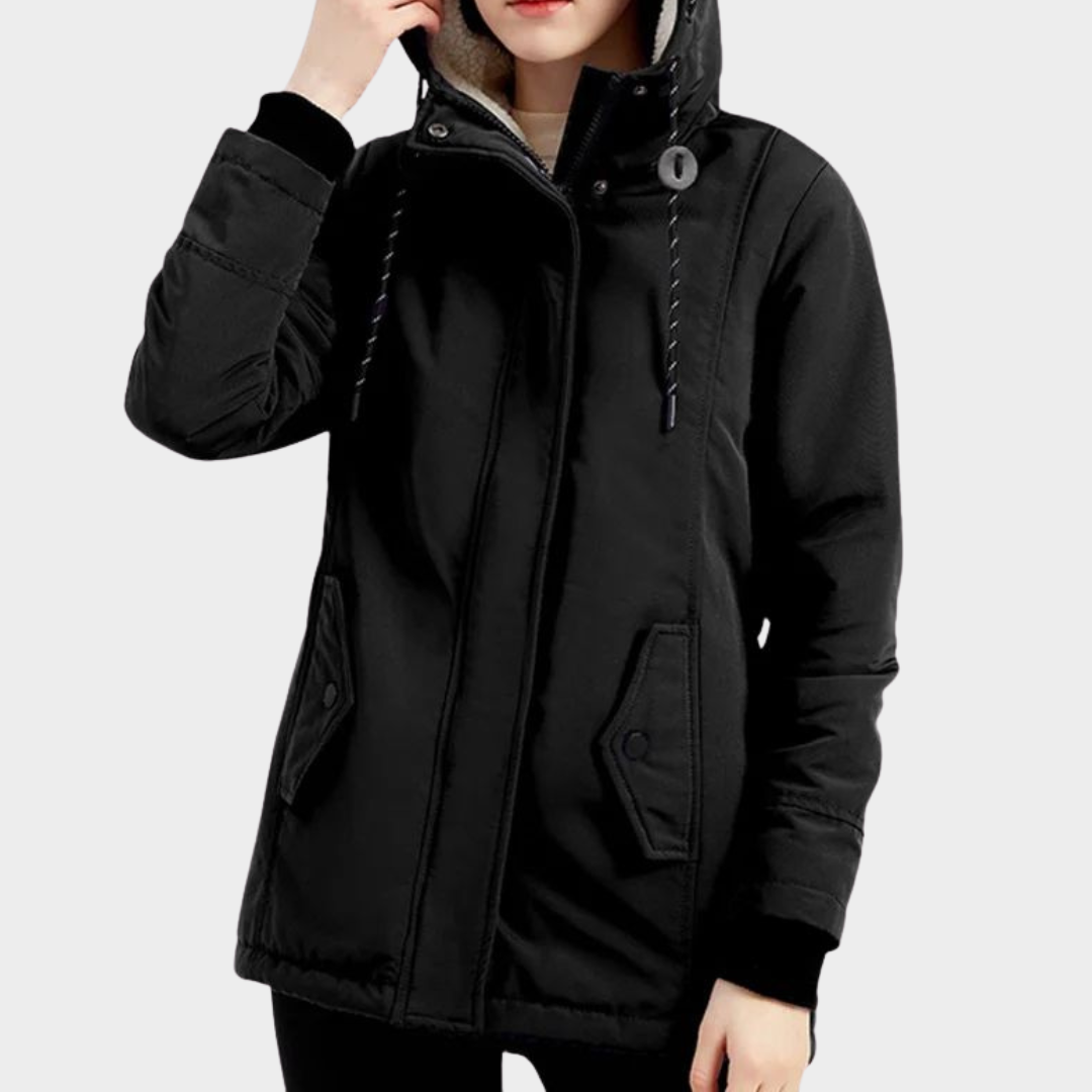 Women’s Parka Coat – Hooded Windproof Design – Thick Plush Lining – Warm & Durable – Multiple Colours
