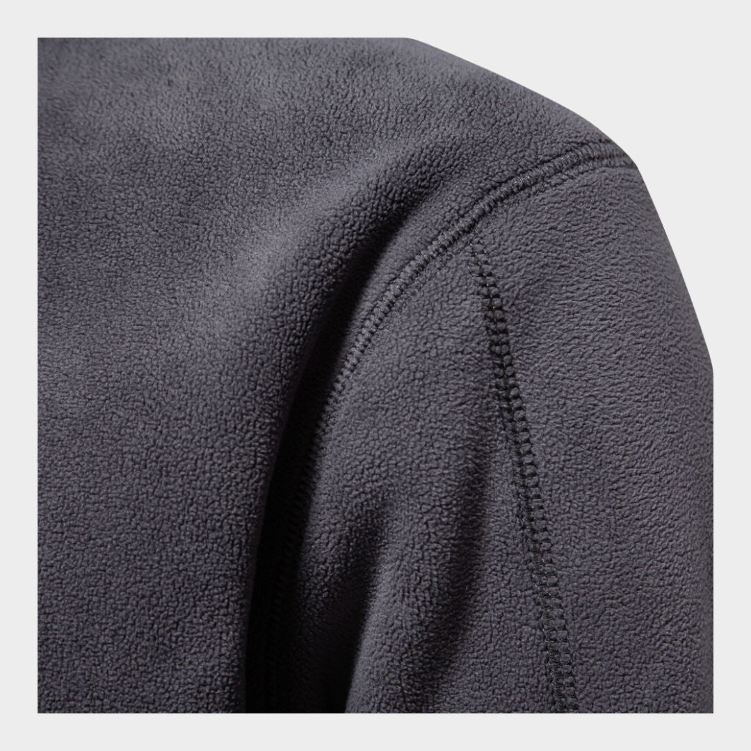 Men's Fleece Sweater – Thicken Warm Zipper Neck Sweater, Soft Shell Sweatshirt (Light Green, Black, and More)
