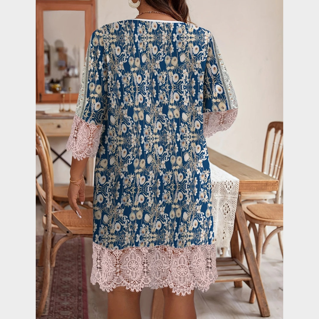 Women Casual Loose Fit Dress – Elegant Relaxed Silhouette in Lightweight Fabric – Pink