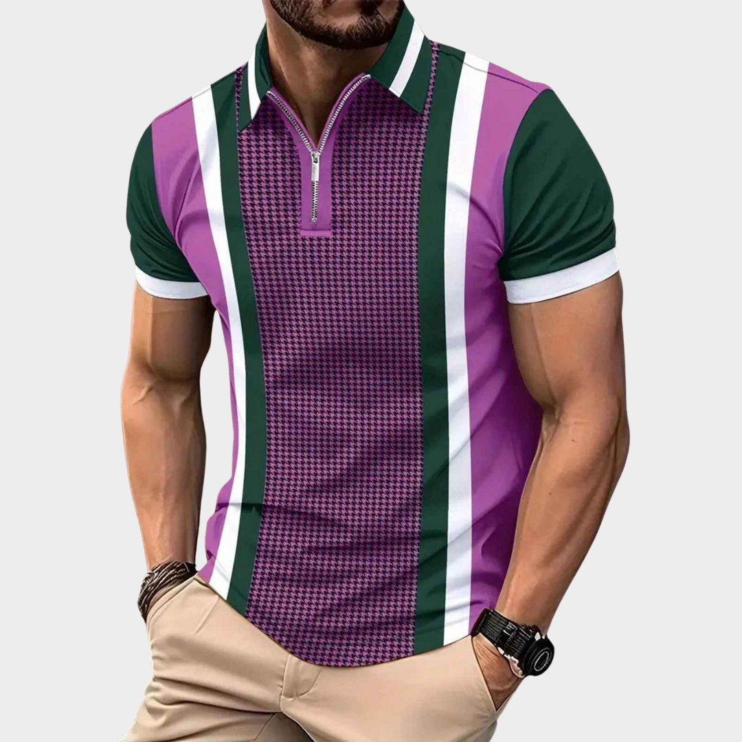 Men's Short Sleeve Shirt – Button Down Lapel Style with Casual Solid Fit – Multiple Colours