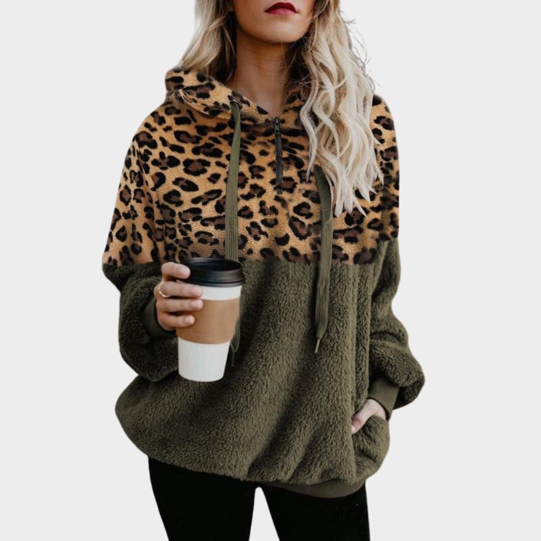Women's Hooded Teddy Sweatshirt – Fleece – Long Sleeve – Warm & Soft – Multiple Colours