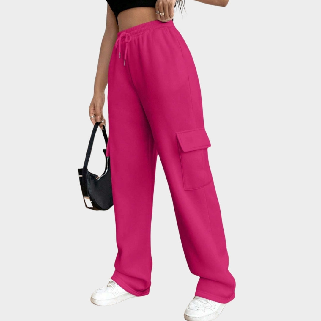 Women’s Wide Leg Jogging Pants - Autumn Winter Fashion with Side Pockets, Versatile Sports Trousers, Grey, Black, Blue and more