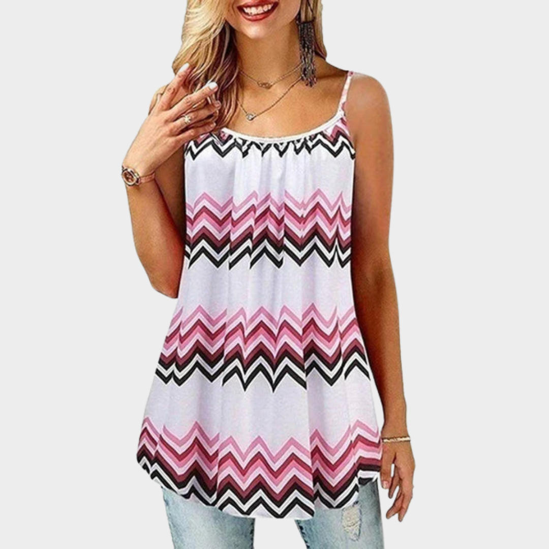 Women’s Floral Print Tank Top – Sleeveless Casual Camisole – Relaxed Fit Lightweight Streetwear Vest – Multiple Colours