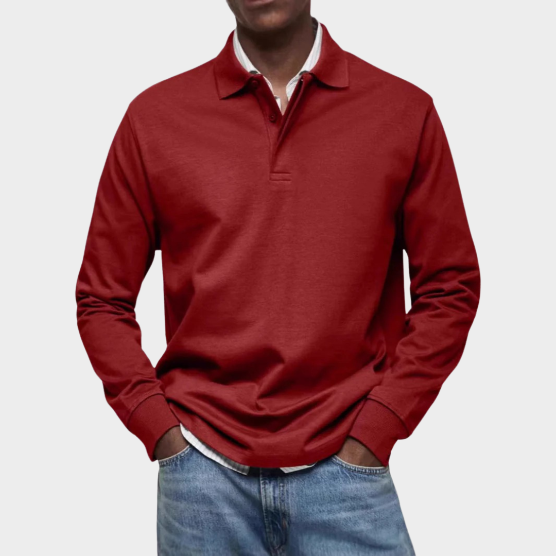 Men’s Relaxed Fit Long Sleeve Shirt – Button-Down Natural Fabric – Casual Everyday Style – Multiple Colours