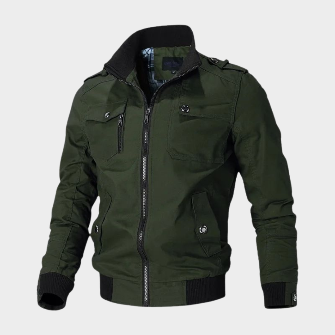 Men’s Bomber Jacket – Slim Fit – Windbreaker Coat – Stand Collar – Lightweight & Stylish – Multiple Colours