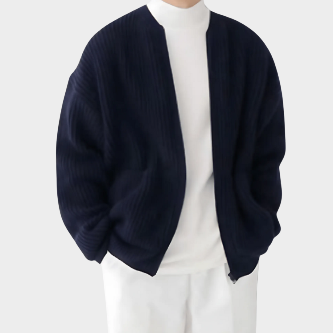 Men's Knit Cardigan – Warm Button-Up Sweater – Soft Cotton Blend – Vintage Style – Multiple Colours
