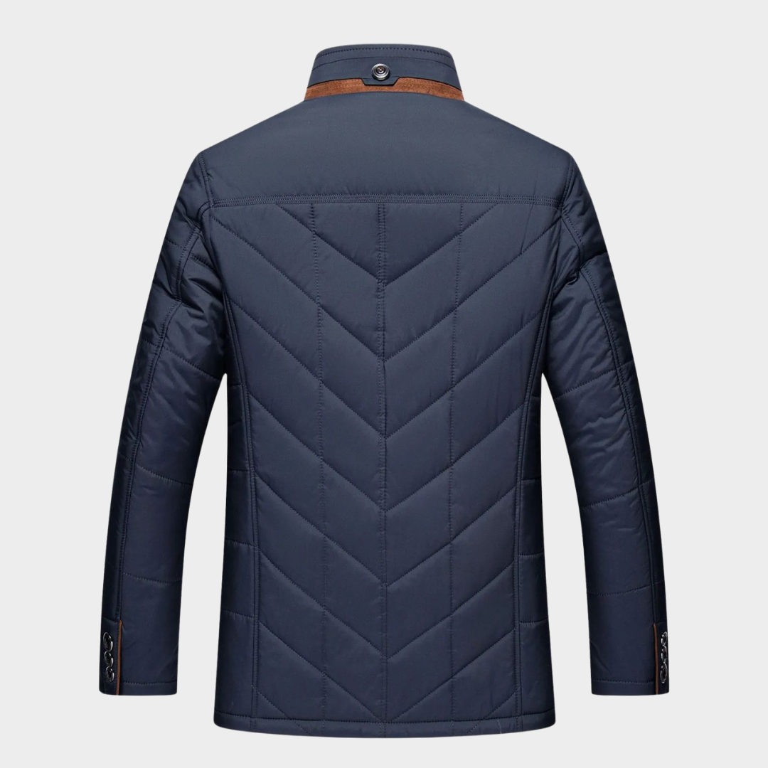 Men's Quilted Parka Jacket – Thick Thermal Windbreaker – Warm Hooded Coat – Solid Color – Multiple Colours
