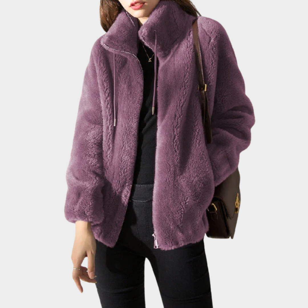 Women’s Fleece Jacket – Double-Sided Coral Fleece Thickened Soft Cozy Cardigan Outerwear – Multiple Colours