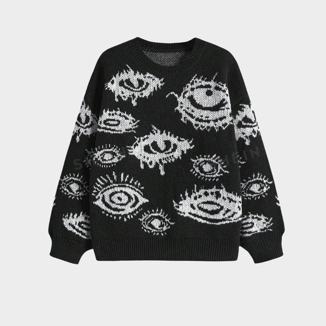 Women's Knitted Sweater - Long Sleeve Pullovers – Vintage Winter Tops in Dark Grey, Green, and More