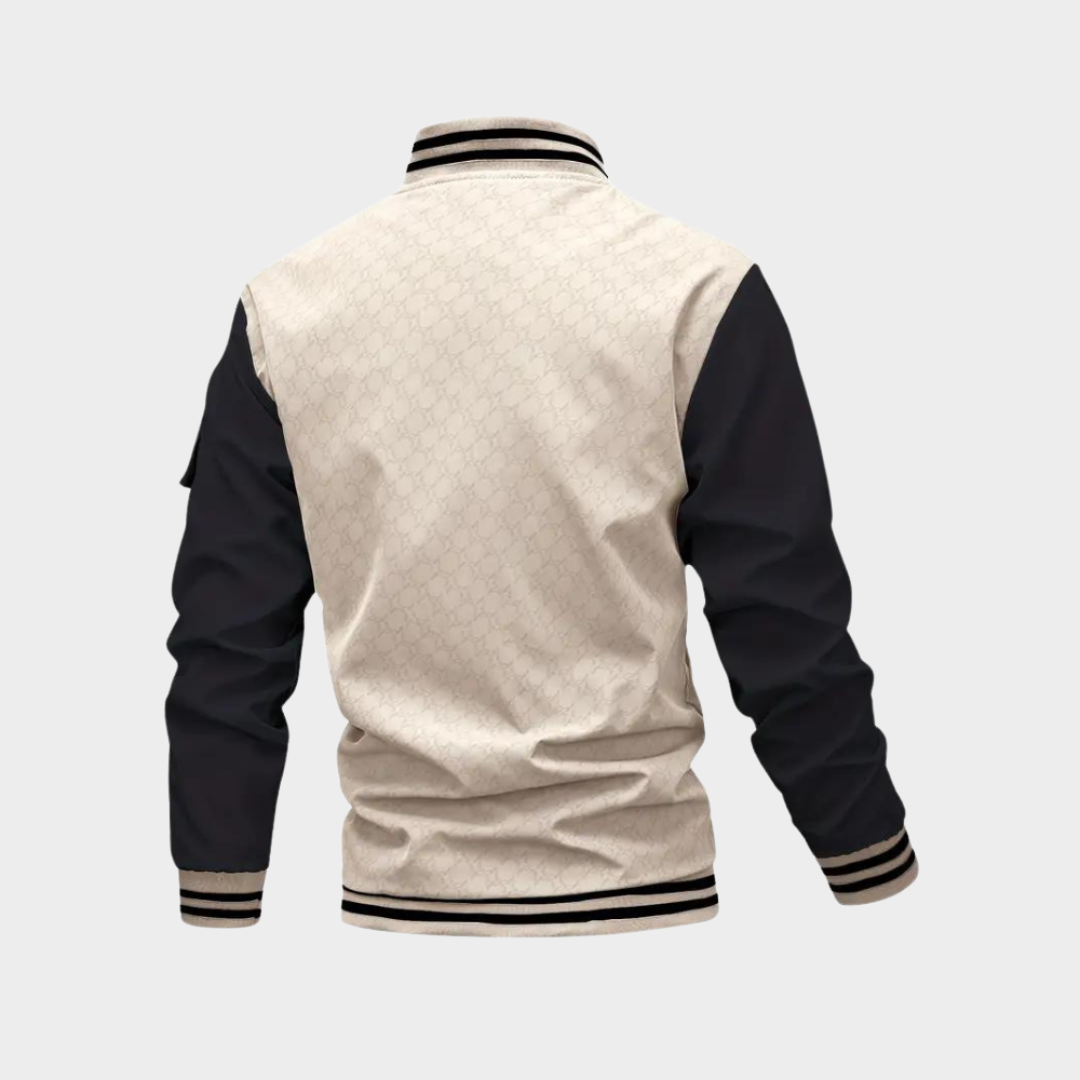Men's Slim Fit Baseball Jacket – Casual Windproof Bomber Coat – High-Quality Stitching – Multiple Colours