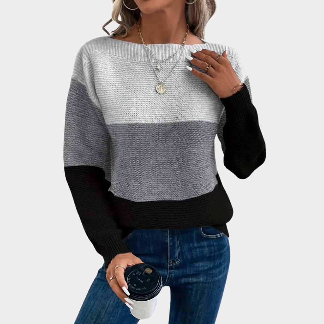 Women's Patchwork Knitted Sweater – Loose Fit – Soft & Warm – Thickened Casual Jumper – Stylish & Comfortable – Multiple Colours