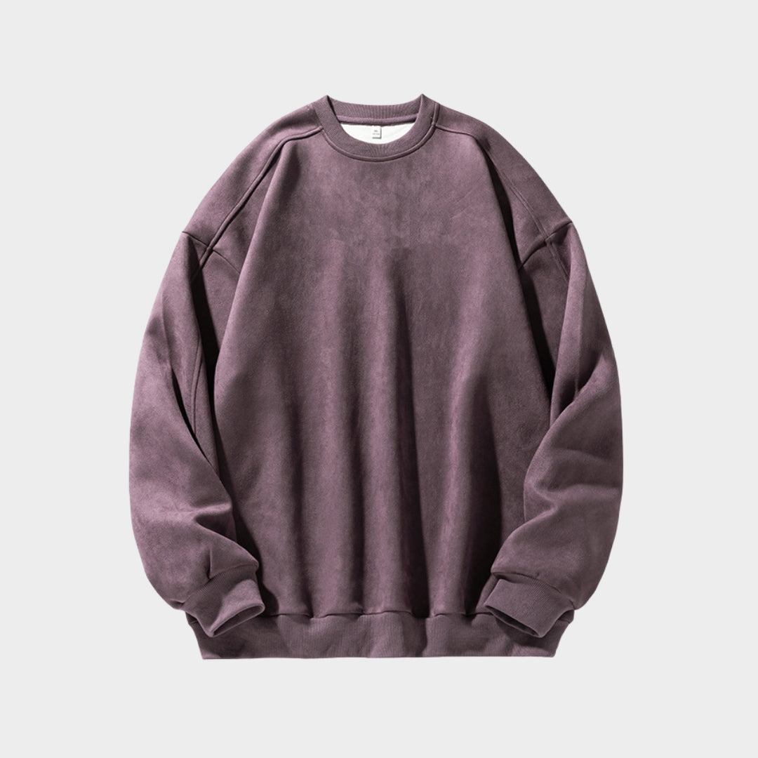 Men's Suede Sweater – Fashion Retro Casual Sweater (Grey, Beige and More)