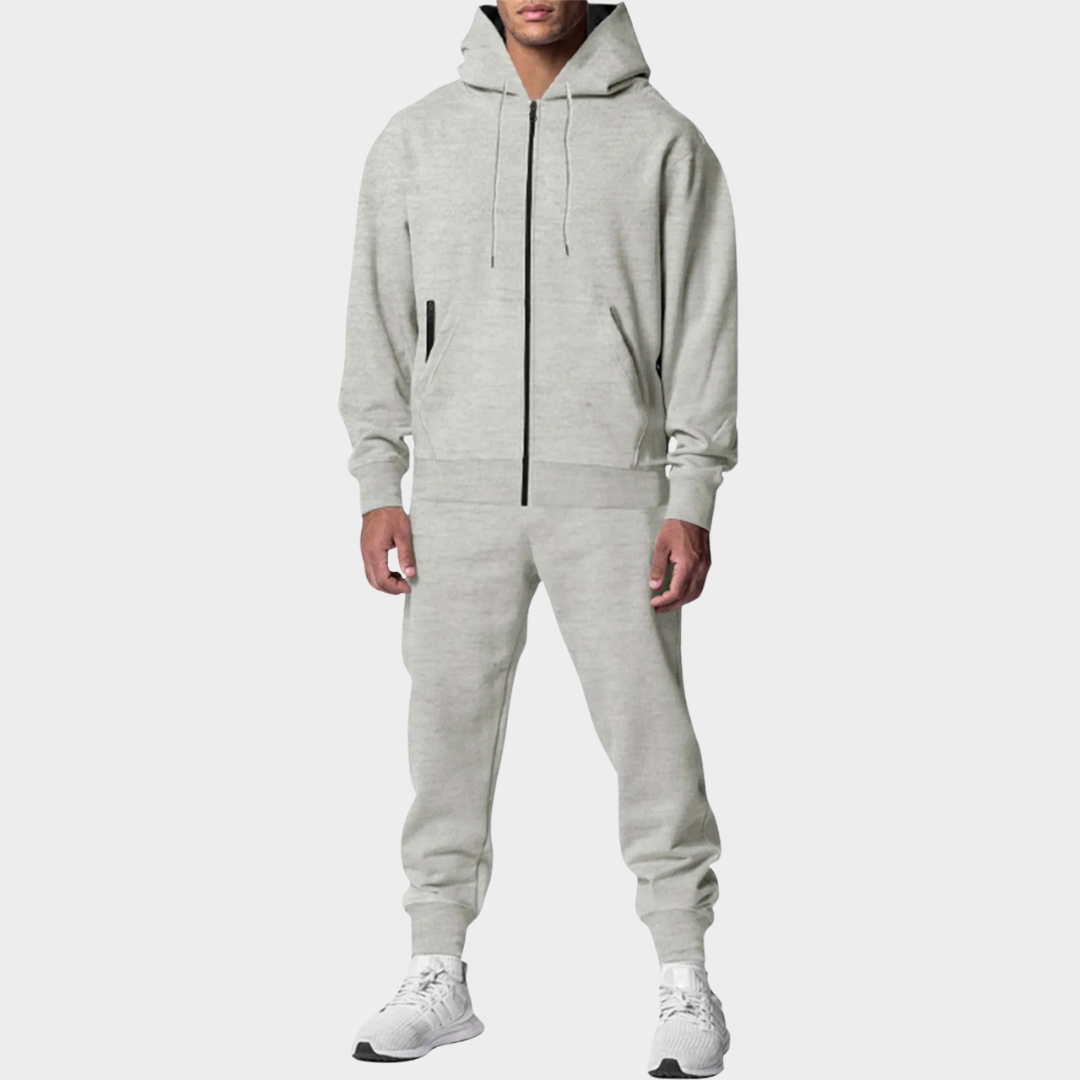 Men’s Casual Tracksuit Set – Zipper Hoodie with Matching Sweatpants Sport Outfit – Multiple Colours