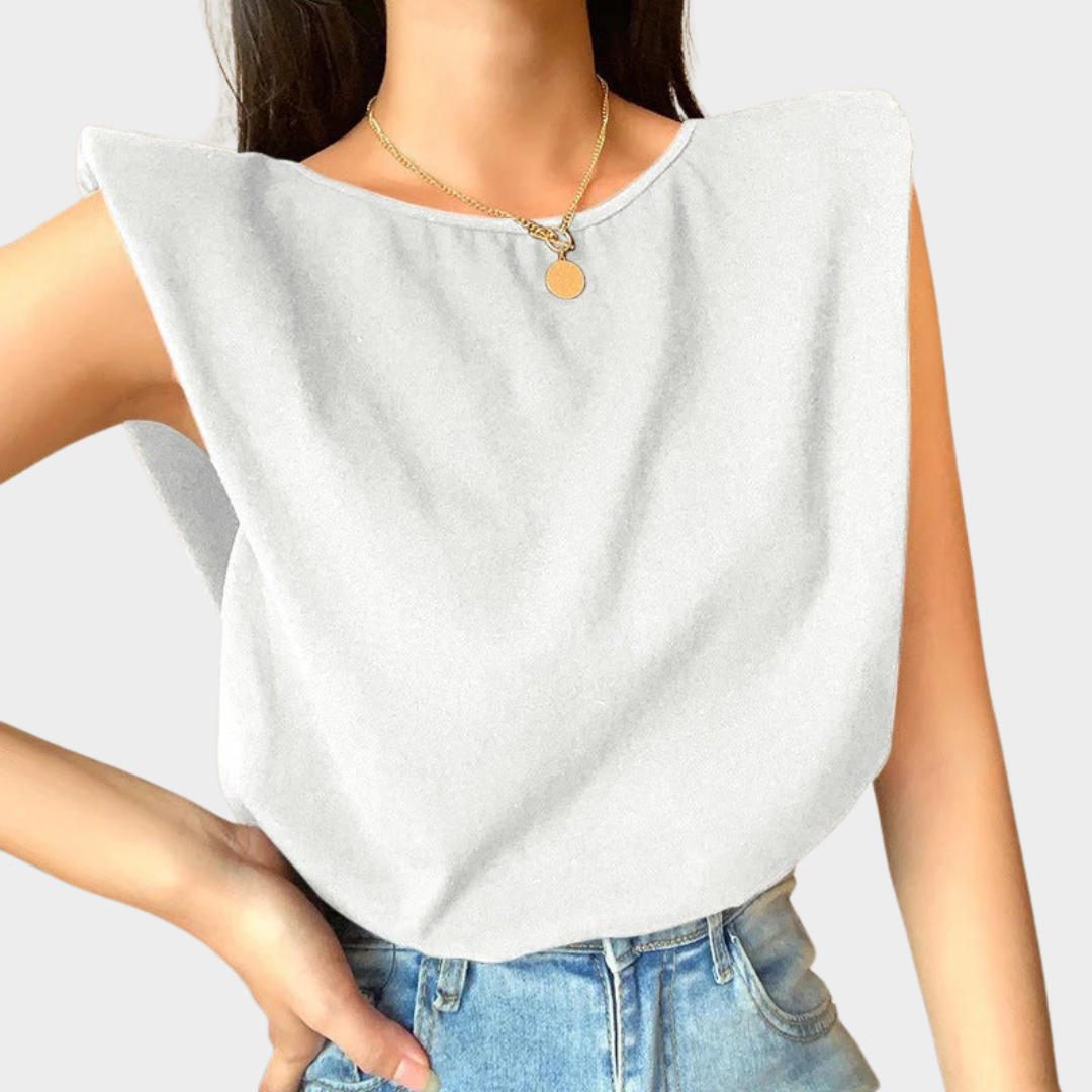 Women Relaxed Fit Top – Short Sleeve Casual Blouse with Extended Shoulders and Comfortable Fiber Blend – Multiple Colours