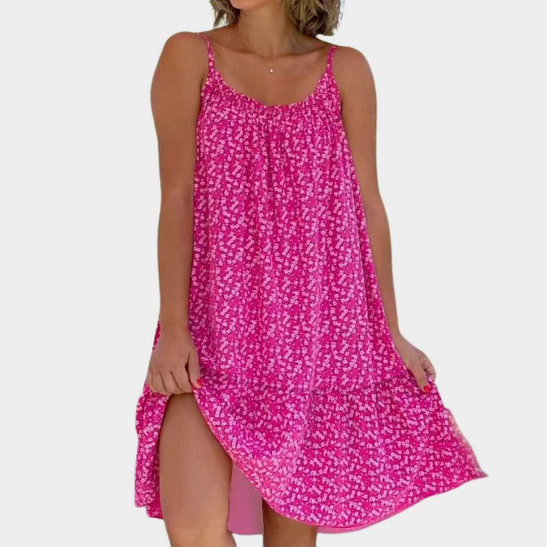 Women’s Sleeveless Swing Dress – Loose Fit Floral Print Design – Lightweight Oversized Style – Soft Comfortable Fabric – Multiple Colours