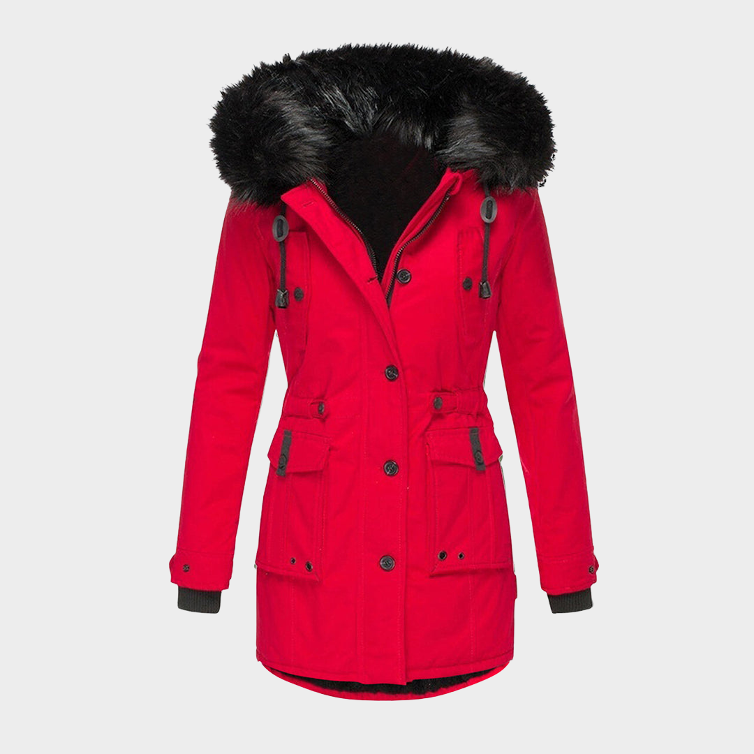 Women's Hooded Cotton Padded Jacket - Thick Warm Coat - Long Length - Multiple Colours