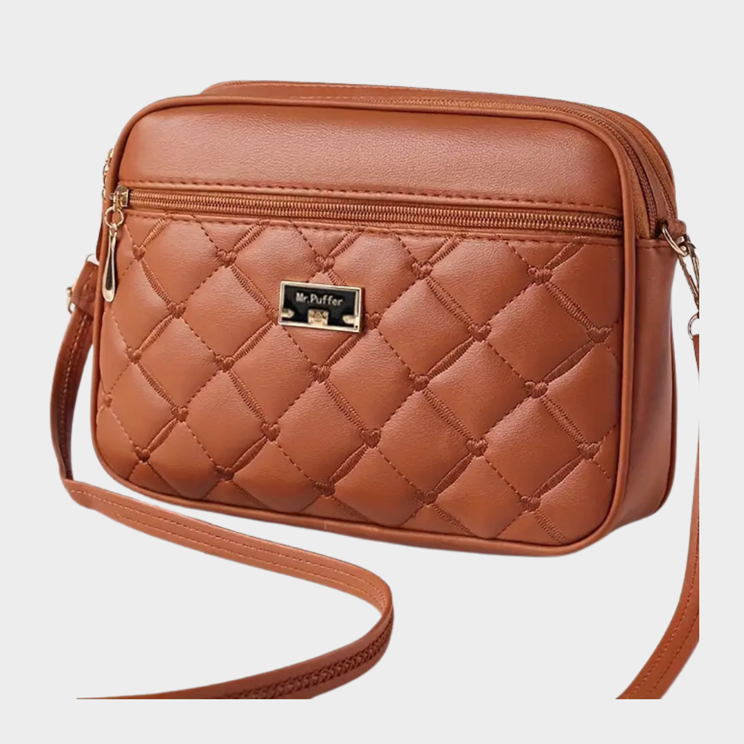 Women's Small Crossbody Handbag - One Shoulder Square PU Messenger Bag in Multiple Colors