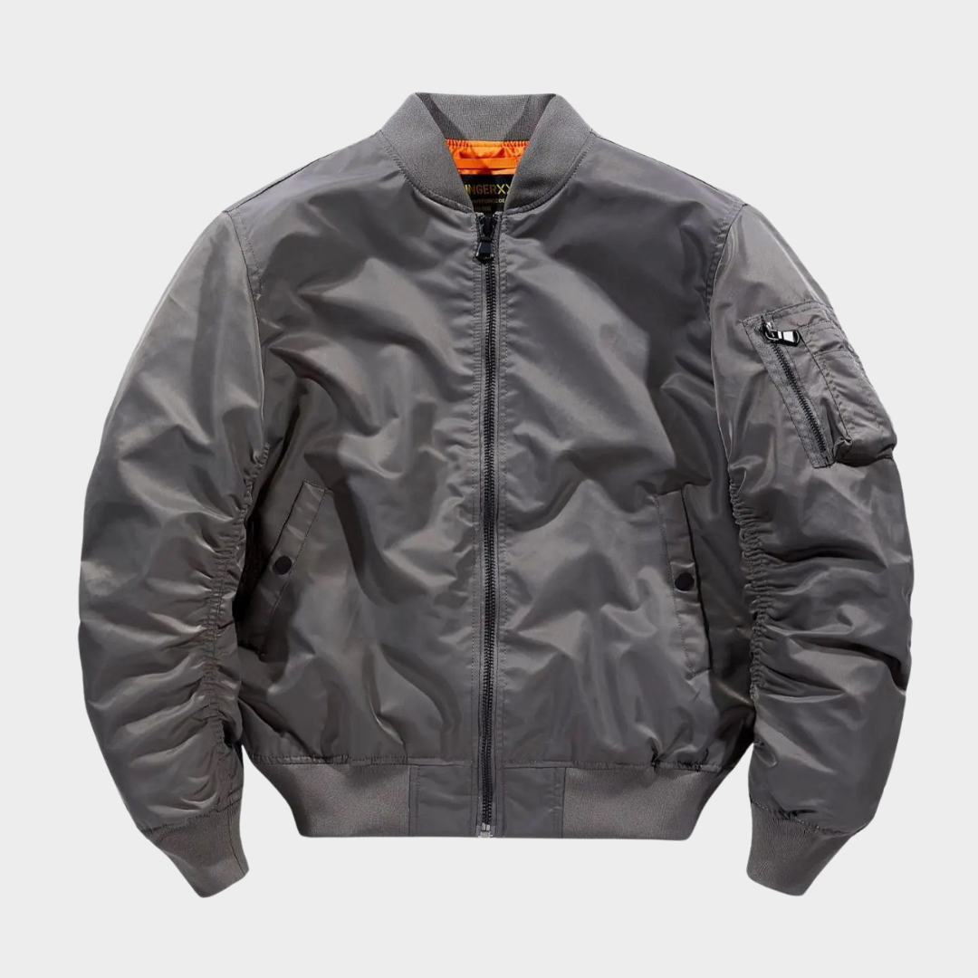 Men’s Bomber Jacket – Tactical Air Force MA-1 – Zip-Up – Windproof – Soft Lining – Multiple Colours