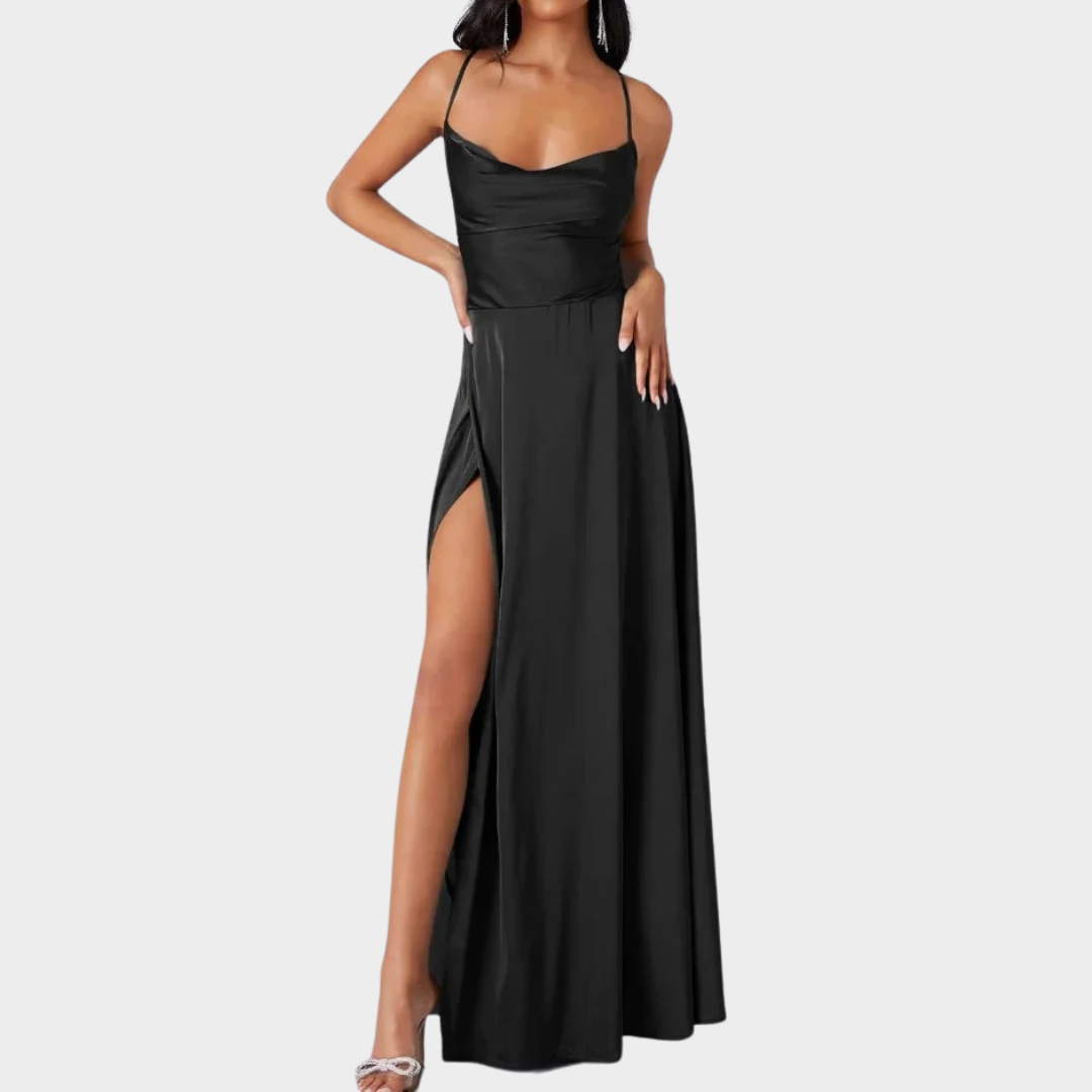 Women’s Tank Maxi Dress – Waist-Fitted Slimming Open-Back Bodycon – Polyester Elastane Blend – Multiple Colours