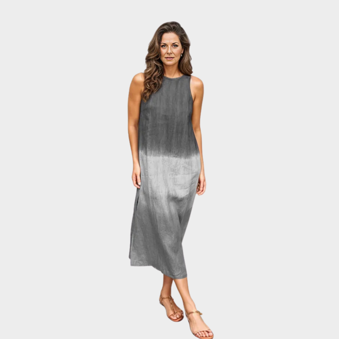 Women's Sleeveless Tie-Dye Dress – Loose Fit - Summer Split Dress - Multiple Colours