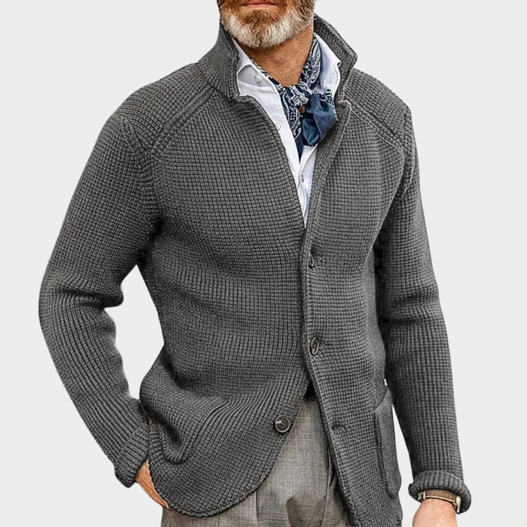 Men's Knitted Cardigan Coat – Windproof Casual Jacket – Multiple Colours