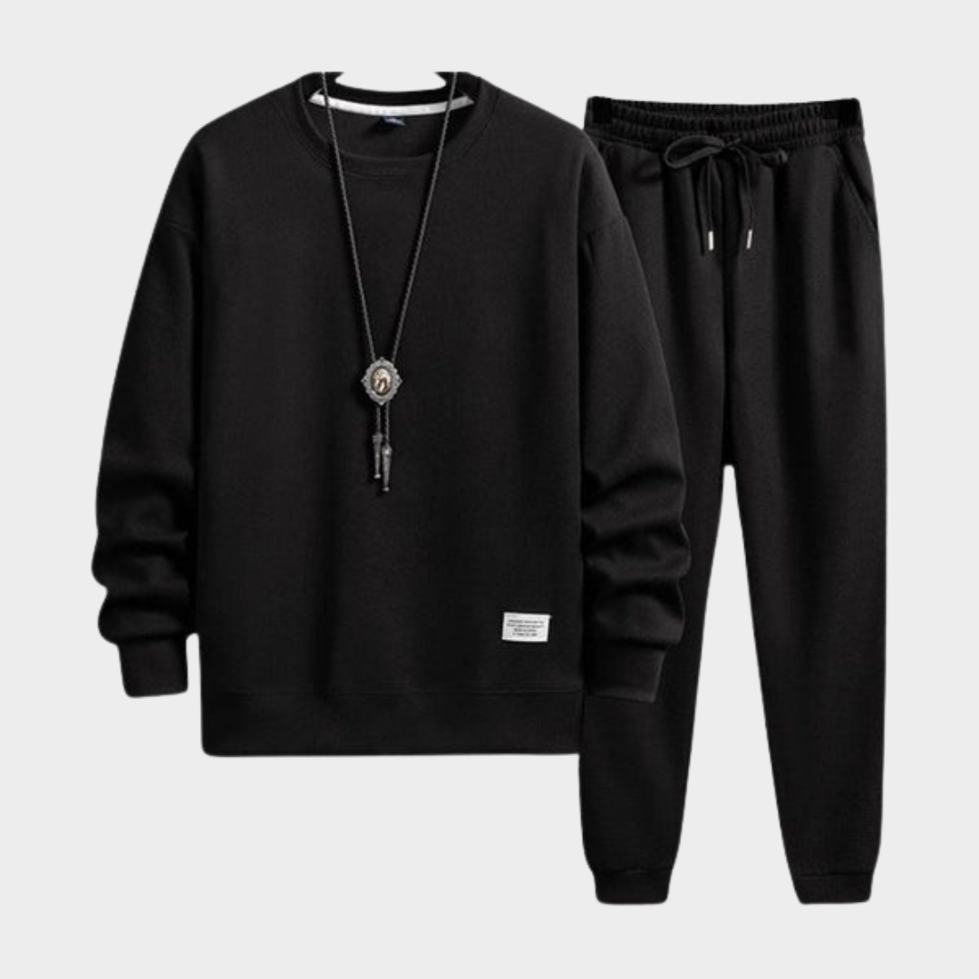 Men’s Hooded Tracksuit – Sweatshirt & Joggers – Elastic Waist – Sport Style – Multiple Colours