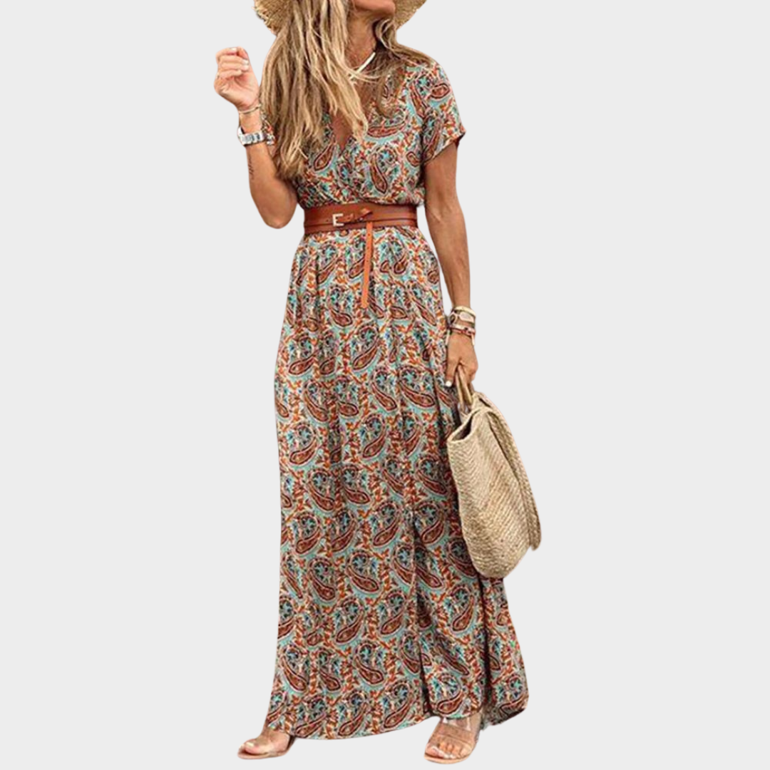 Women’s Maxi Dress – Bohemian Style – Floral Print – Sleeveless & Flowy – Multiple Colours