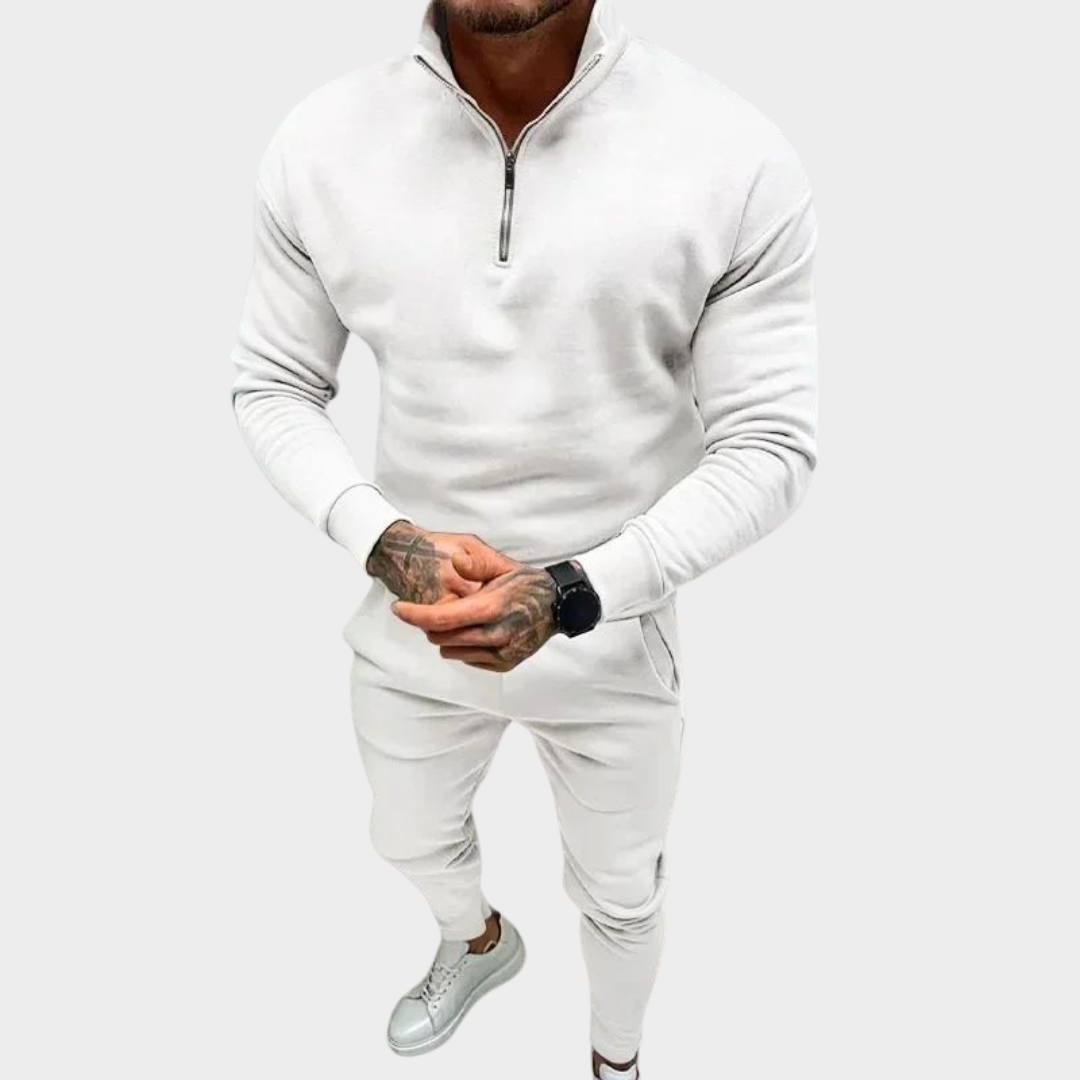 Men’s Sweatshirt & Joggers Set – Half-Zip – Soft & Warm – Relaxed Fit – Multiple Colours