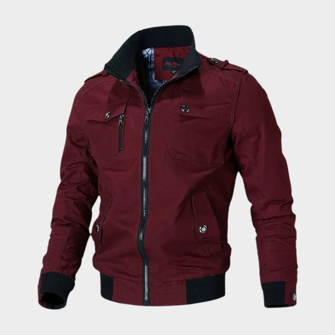 Men’s Bomber Jacket – Slim Fit – Windbreaker Coat – Stand Collar – Lightweight & Stylish – Multiple Colours