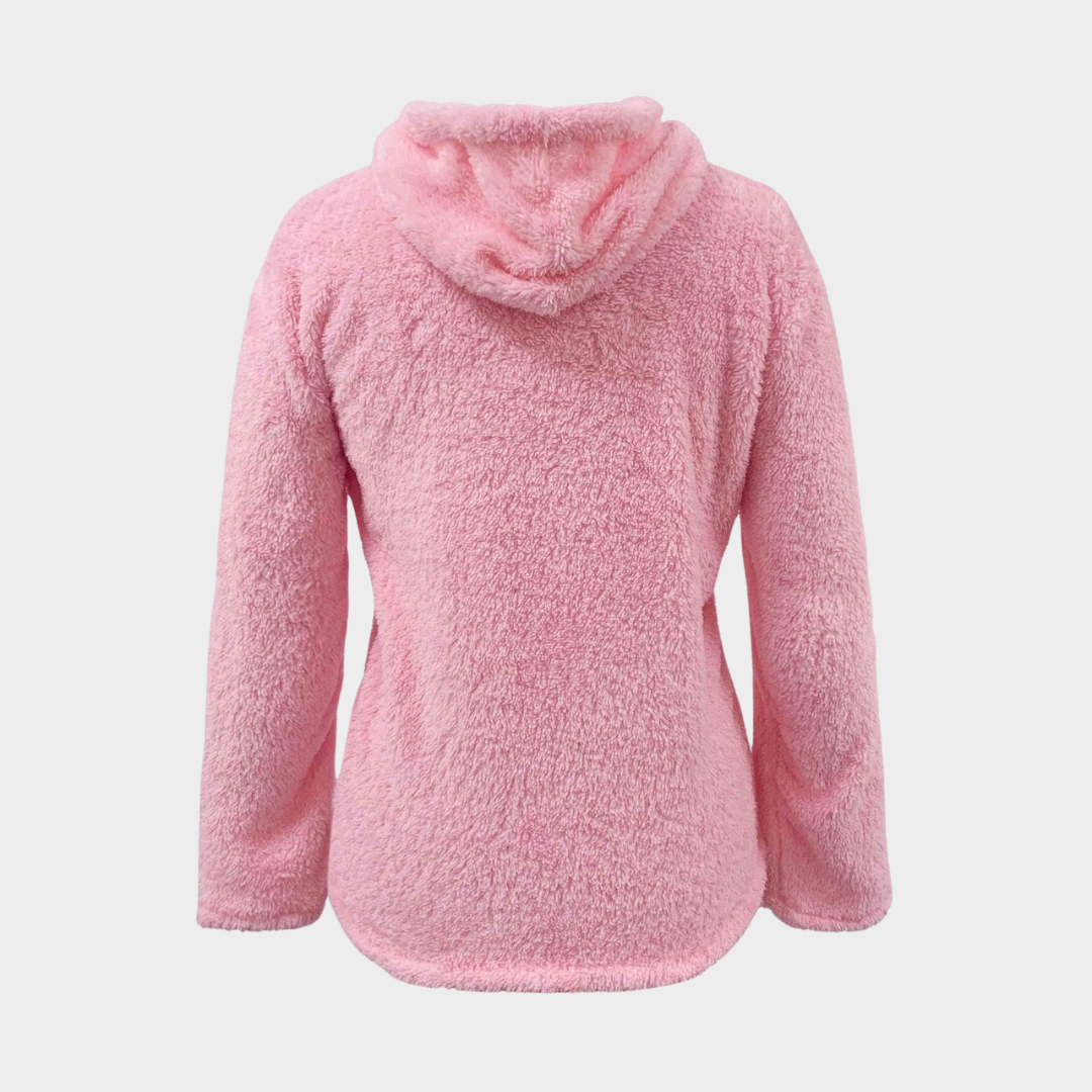 Women's Mohair Hooded Pullover – Soft & Warm – V-Neck – Loose Fit – Comfortable Knitwear – Multiple Colours