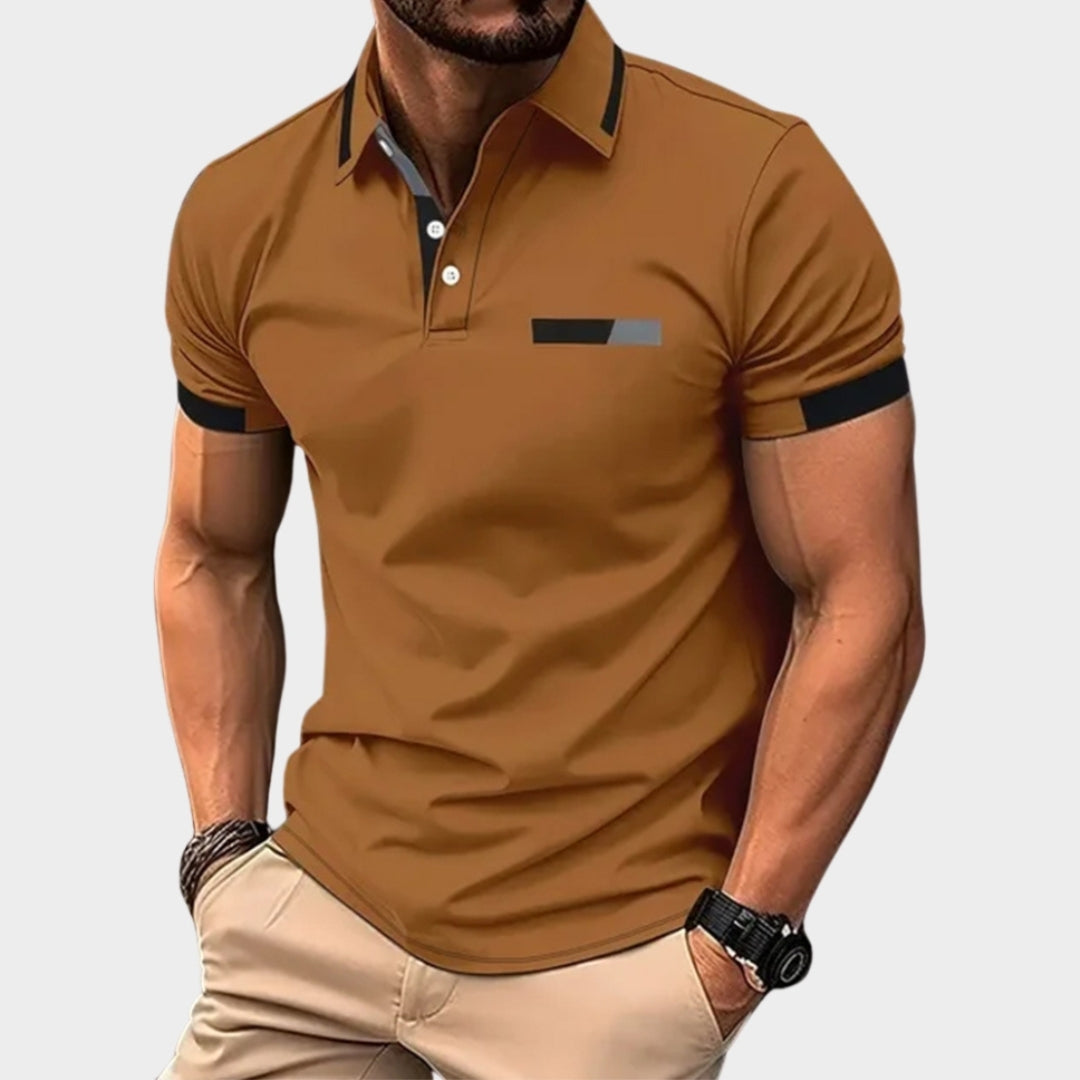 Men's Short Sleeve Polo Shirt - Summer Casual Lapel Sports Polos, Coffee, Green, and More