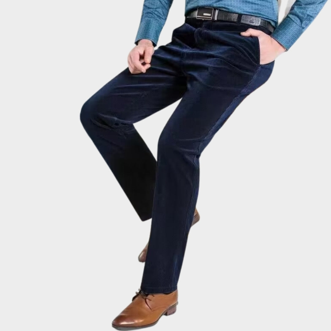 Men’s Loose Corduroy Jogging Pants - Casual Autumn Winter Trousers, Streetwear, Wine Red, Black, Dark Green, and More