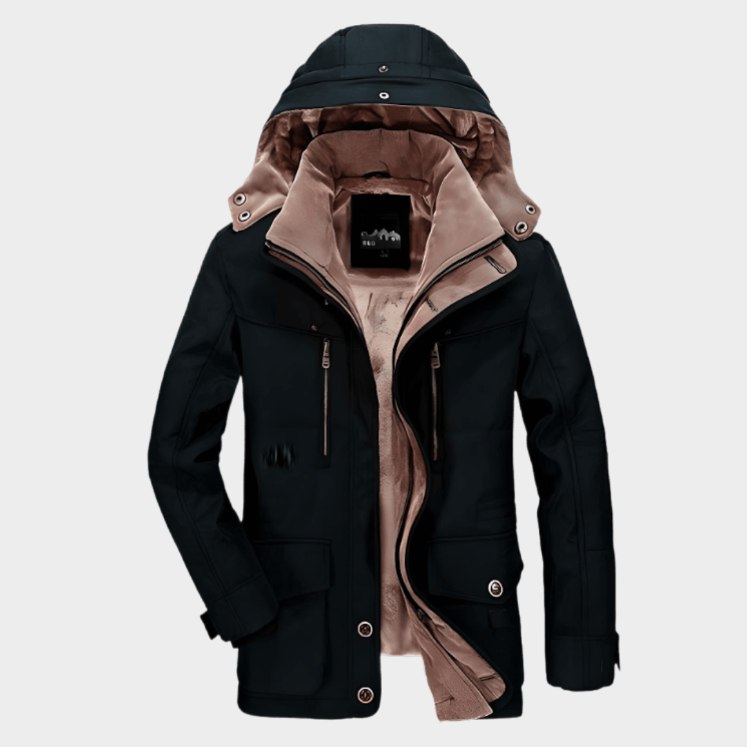 Men's Long Cashmere Parka – Thickened Warm Jacket – High-Quality – Windproof & Insulated – Multiple Colours