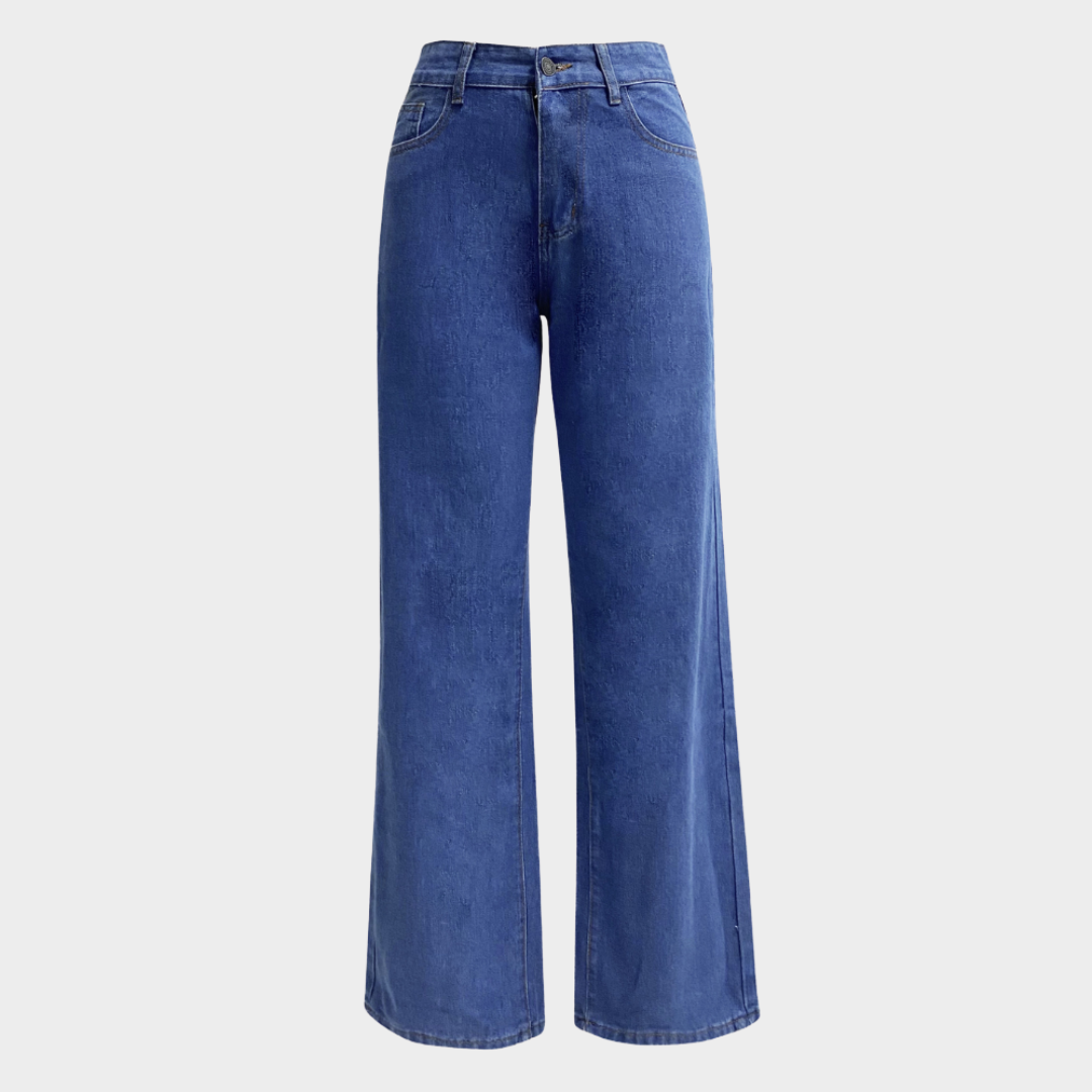 Women's High-Waist Straight-Leg Jeans - Ankle Length - Denim Trousers - Multiple Colours