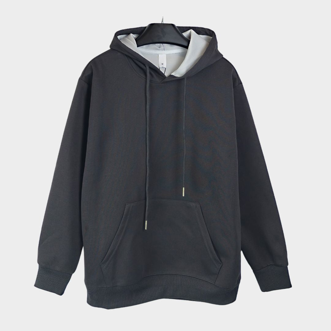 Men's Heavyweight Cotton Hoodie – Casual Pullover Sweatshirt, Loose Fit Long Sleeve Top (White, Black and More)