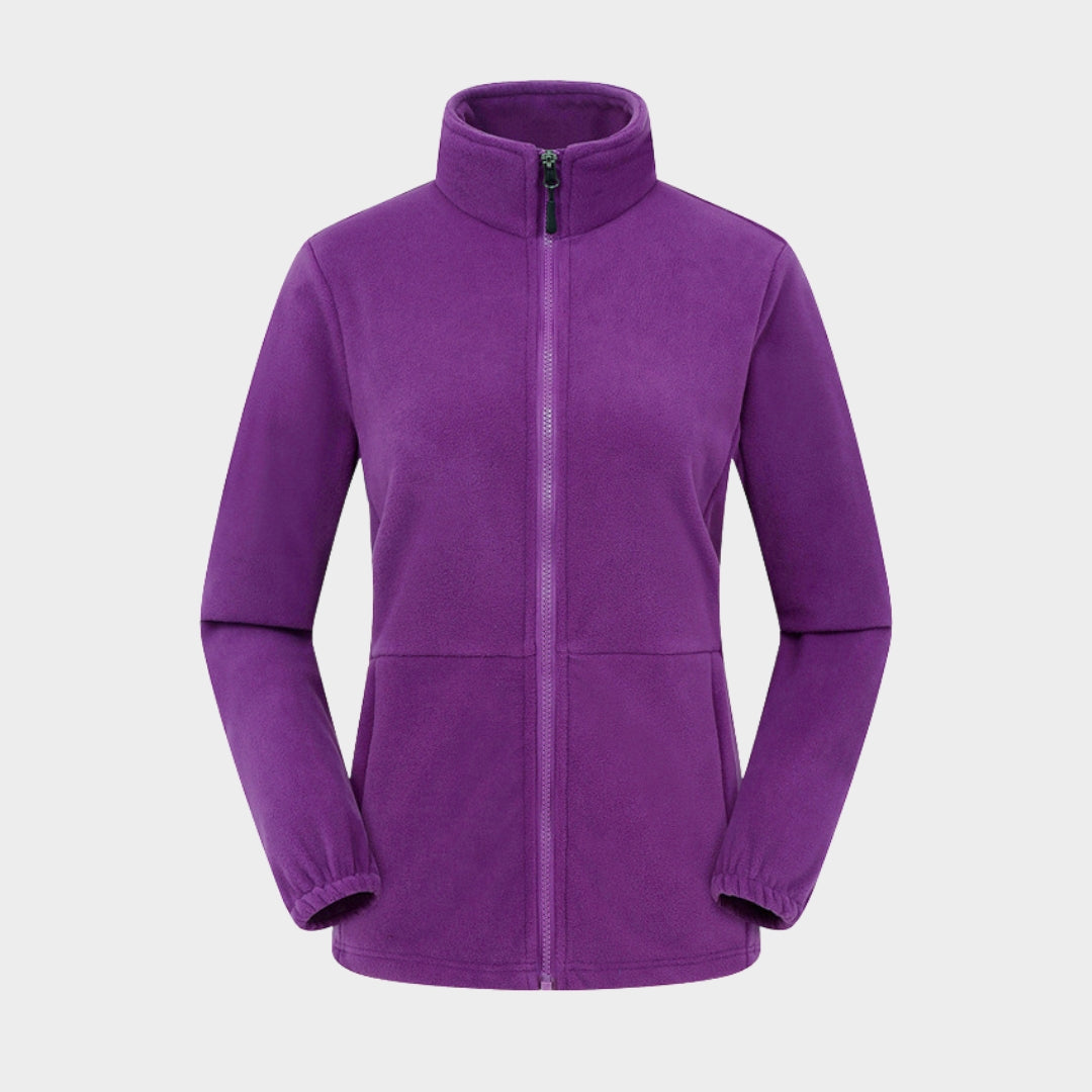 Lightweight Women’s Full-Zip Polar Fleece Jacket – Outdoor Recreation Coat, Multiple Colors