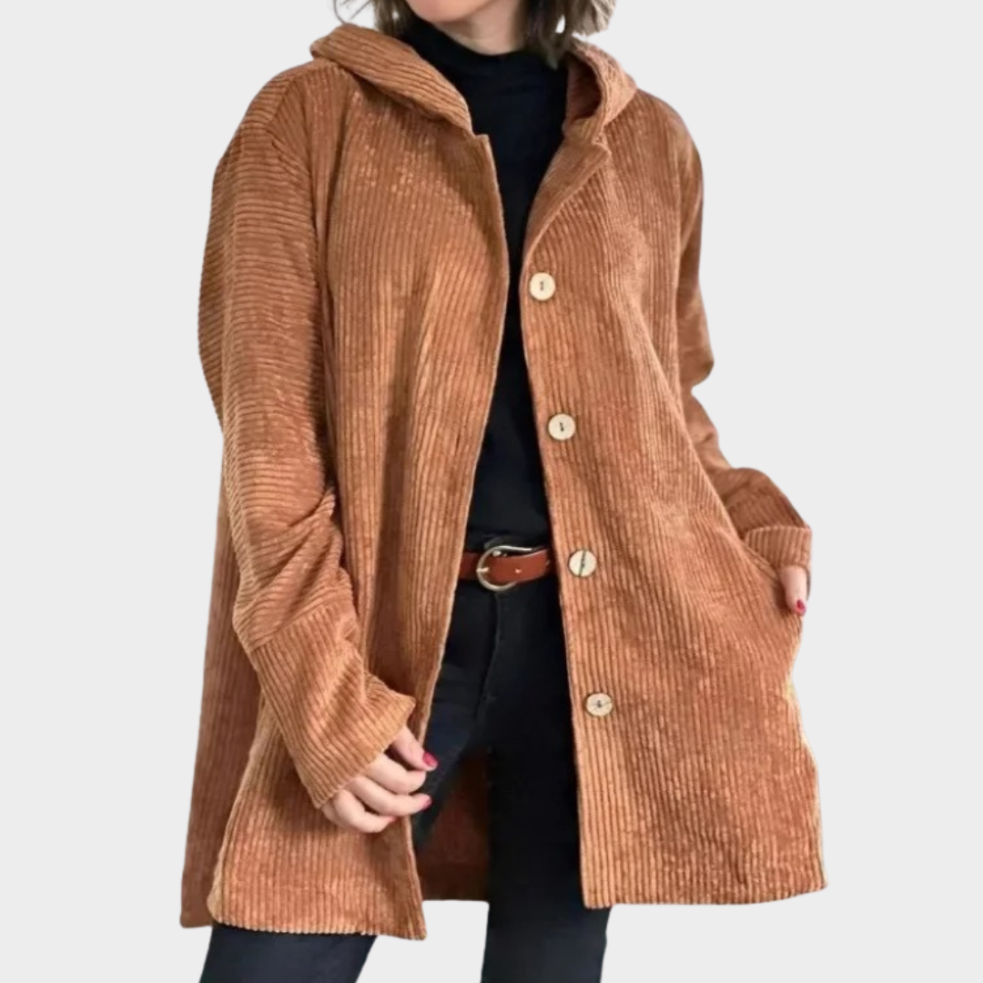 Women’s Casual Velvet Hooded Jacket – Loose Fit Long Sleeve Outerwear with Soft Fabric – Multiple Colours