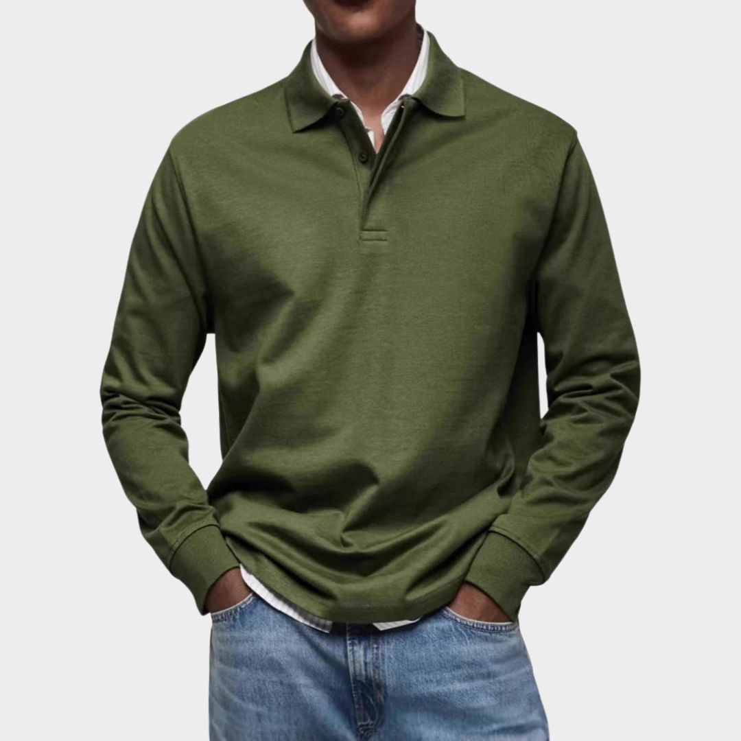 Men’s Relaxed Fit Long Sleeve Shirt – Button-Down Natural Fabric – Casual Everyday Style – Multiple Colours