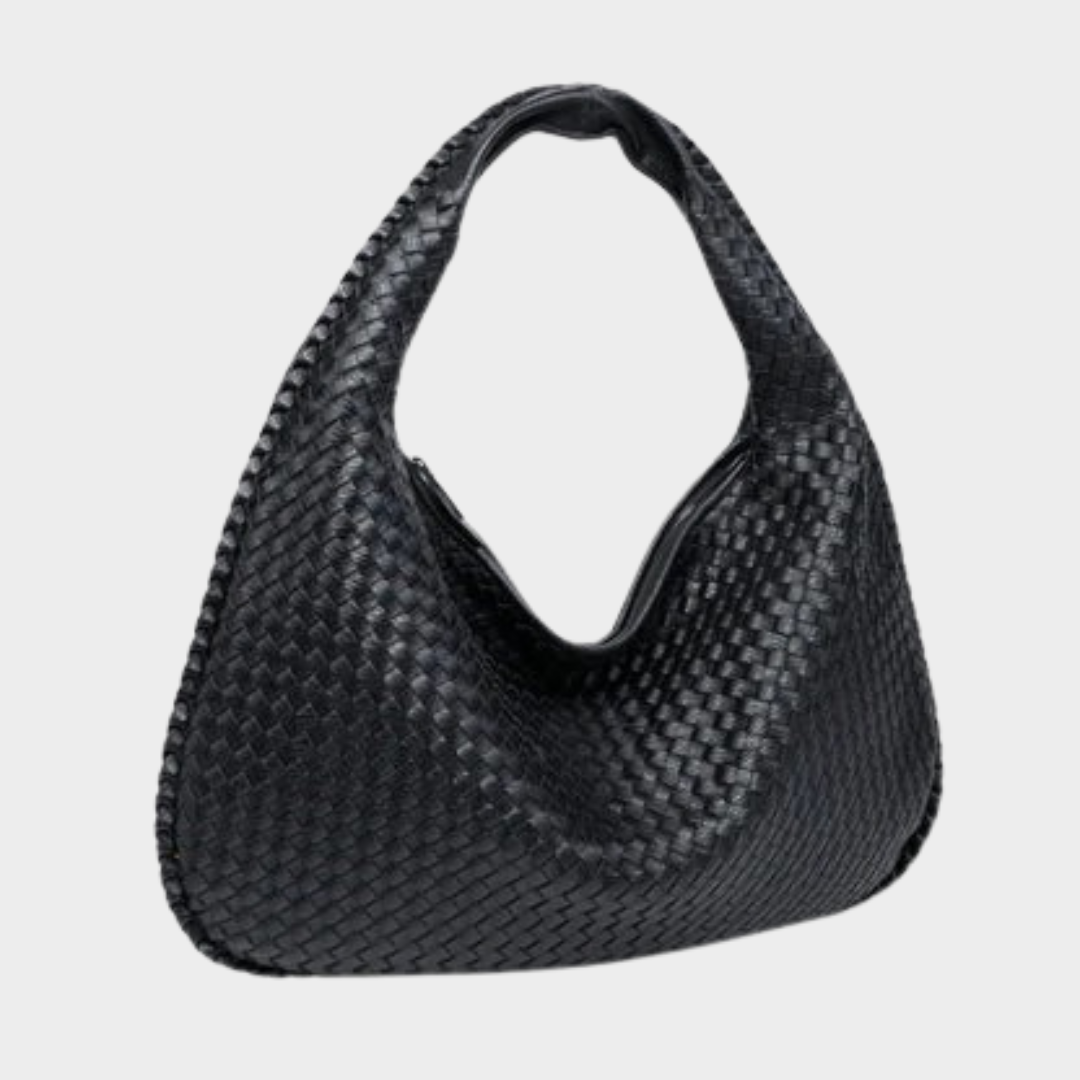 Women’s Handbag – Large Capacity PU Crescent Shoulder Bag – Dumpling Style – Retro Woven Look – Multiple Colours