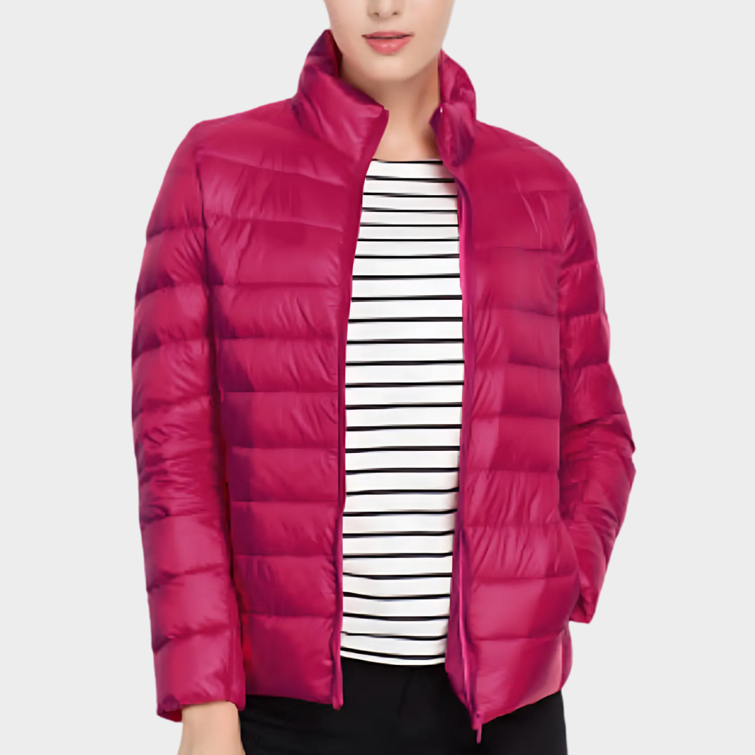 Women's Ultra-Light Duck Down Jacket – Slim Fit Puffer Coat – Windproof – Multiple Colours