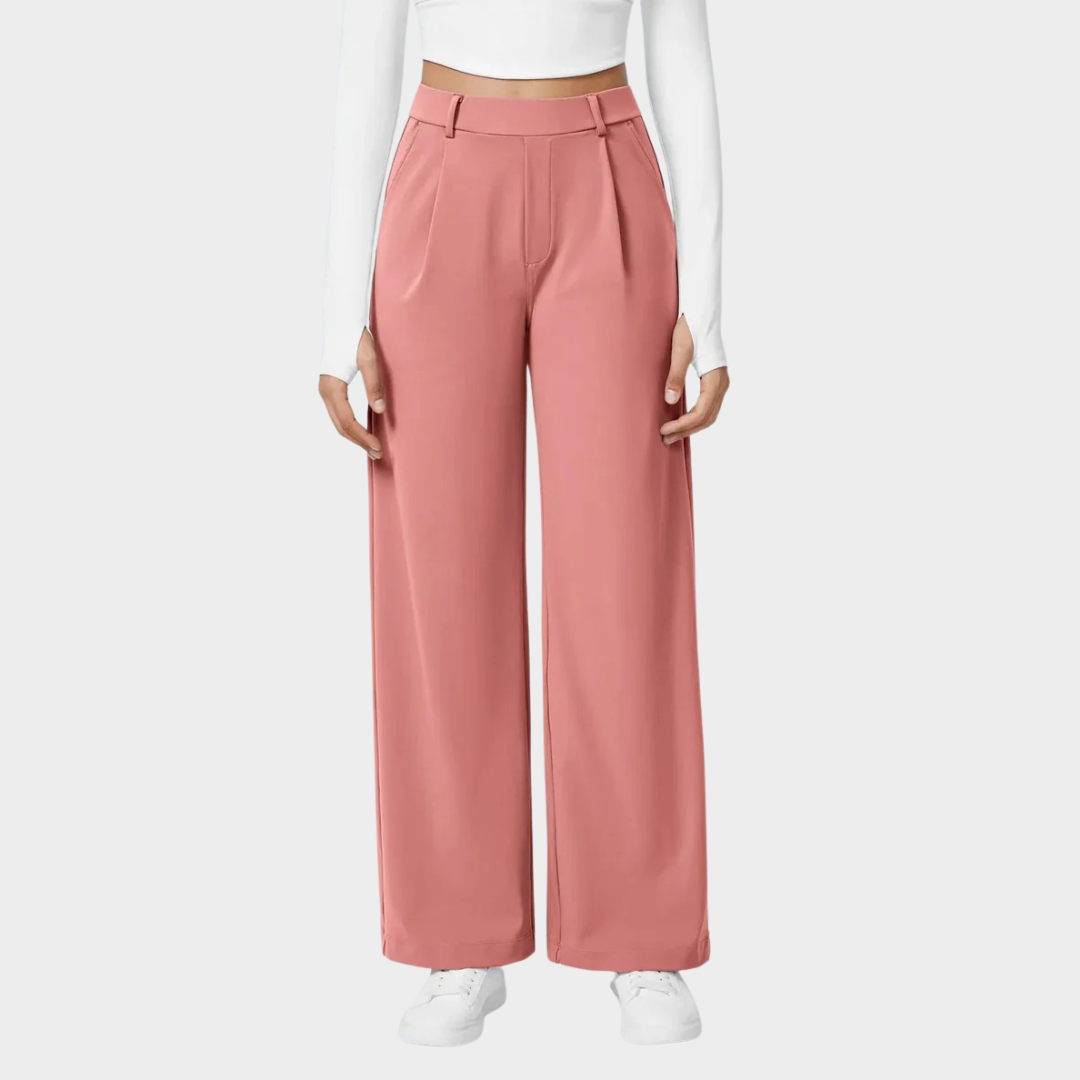 Women Casual Straight Leg Trousers – Loose Fit Outdoor Sports Pants – Pocket Design Slim Style – Multiple Colours