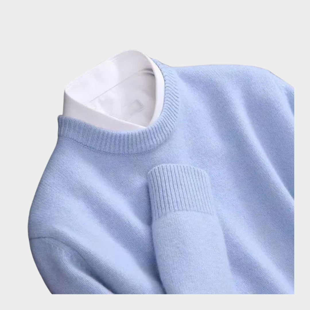 Men's Cashmere Sweater – Soft Warm Oversized O-neck Knitted Pullover