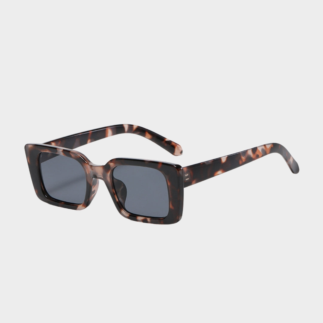 Retro Rectangle Sunglasses – Women UV400 Shades, Multiple Colors, Leopard and Tea Gradient Options